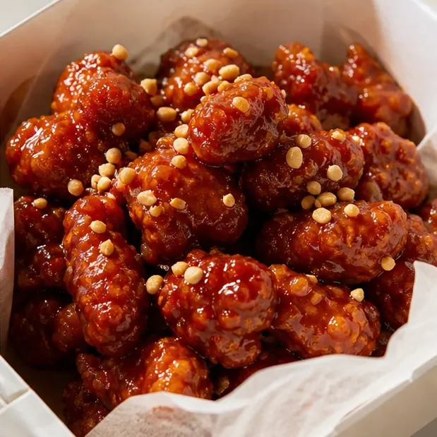 Dakgangjeong with peanuts
