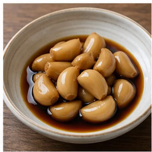 Korean-style serving of Pickled garlic
