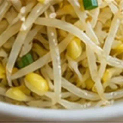 Korean-style serving of Seasoned bean sprouts