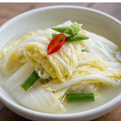 한국식으로 차린 백김치