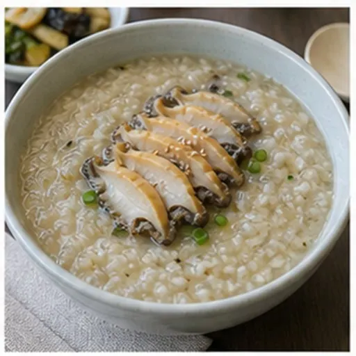 Korean-style serving of Abalone porridge