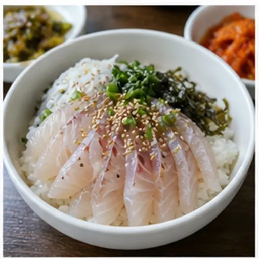 Korean-style serving of Hoe-deopbap