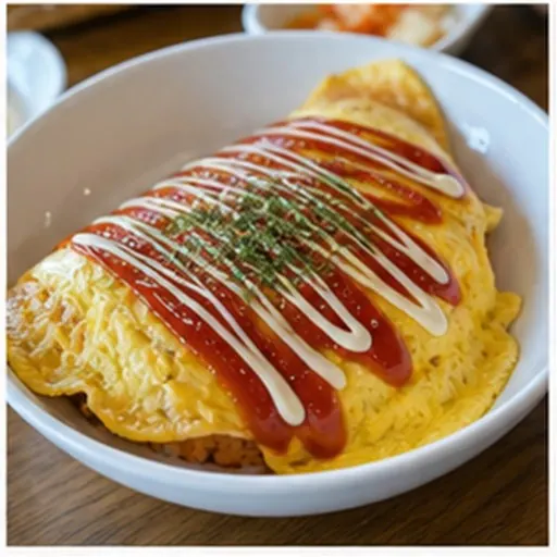 Korean-style serving of Omurice