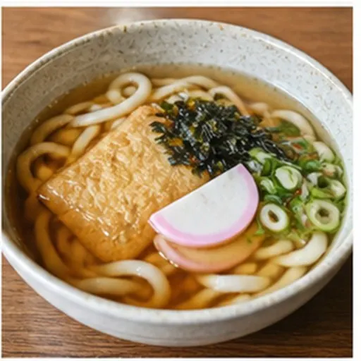 Korean-style serving of Fried-tofu udon