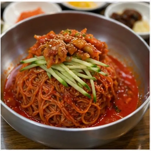 한국식으로 차린 쫄면