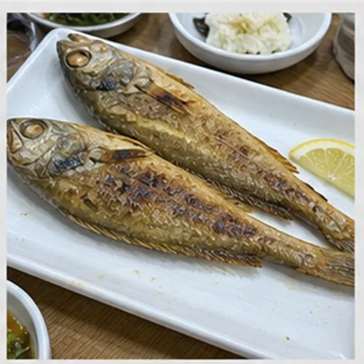 Korean-style serving of Grilled croaker