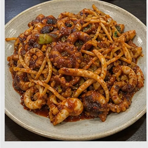 Korean-style serving of Spicy webfoot-octopus
