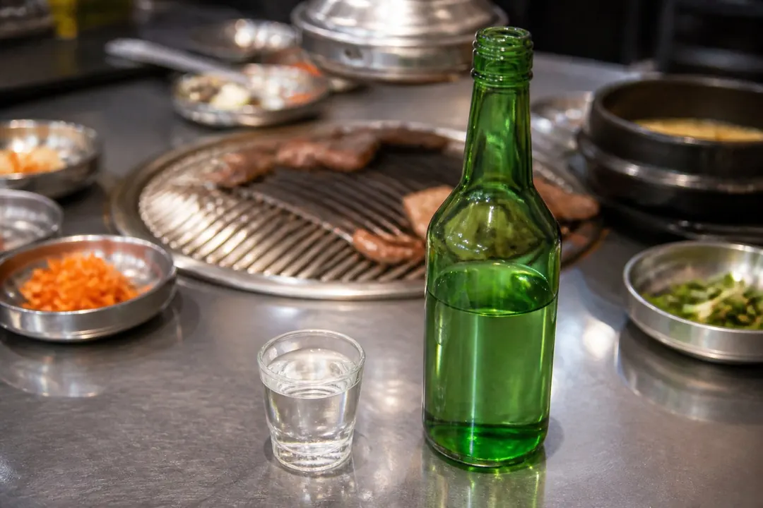 Korean-style serving of Soju